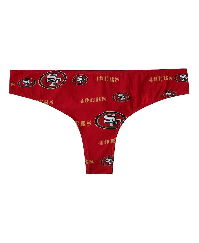 Concepts Sport Women's Scarlet San Francisco 49ers Mosaic All Over Print Thong