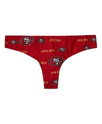 Concepts Sport Women's Scarlet San Francisco 49ers Mosaic All Over Print Thong
