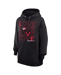 G-iii 4Her by Carl Banks Women's Black Carolina Hurricanes Hockey Love Fleece Pullover Hoodie