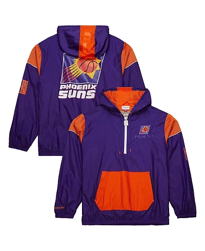 Mitchell & Ness Men's and Women's Purple Phoenix Suns Hardwood Classics Team Og 3.0 Anorak Half-Zip Windbreaker Jacket