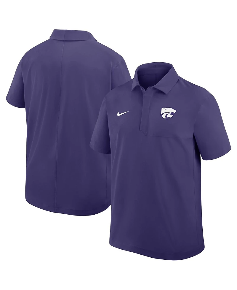 Nike Men's Purple Kansas State Wildcats Woven Polo Shirt