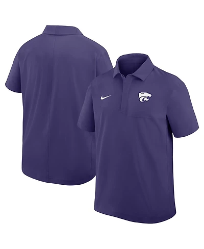 Nike Men's Purple Kansas State Wildcats Woven Polo Shirt