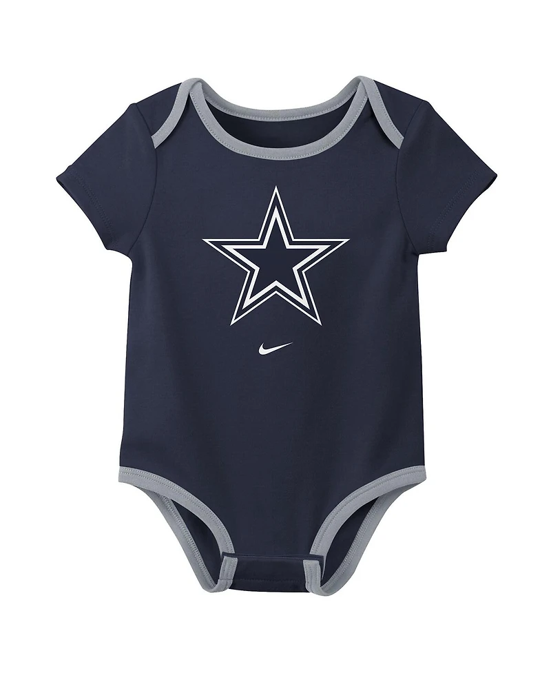 Nike Baby Boys and Girls 3-Piece Dallas Cowboys Bodysuit Set