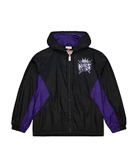 Mitchell & Ness Men's Black Sacramento Kings Playmaker Full-Zip Windbreaker Jacket