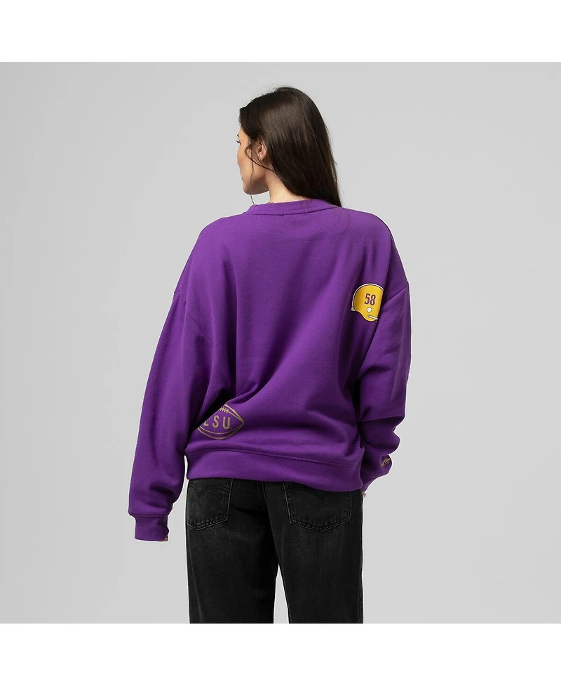 Mitchell & Ness Women's Purple Lsu Tigers Multi-Hit Sweatshirt