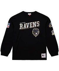 Mitchell & Ness Men's Black Baltimore Ravens Training Camp Logos Long Sleeve T-Shirt