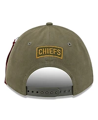 New Era x Alpha Industries Men's Olive Kansas City Chiefs A-Frame 9FORTY Adjustable Hat