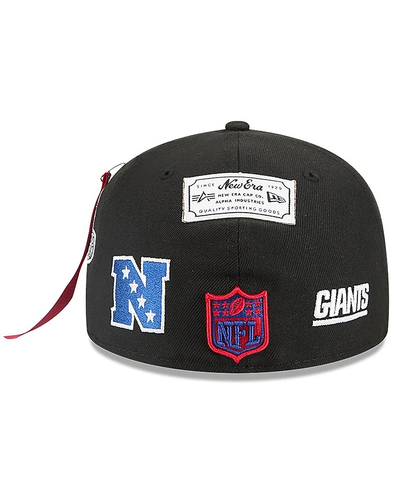 New Era x Alpha Industries Men's Black York Giants 59FIFTY Fitted Hat