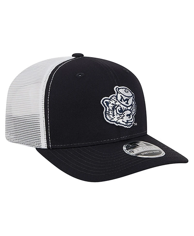 New Era Men's Navy Michigan Wolverines Team 9SEVENTY Coolera Trucker Adjustable Hat