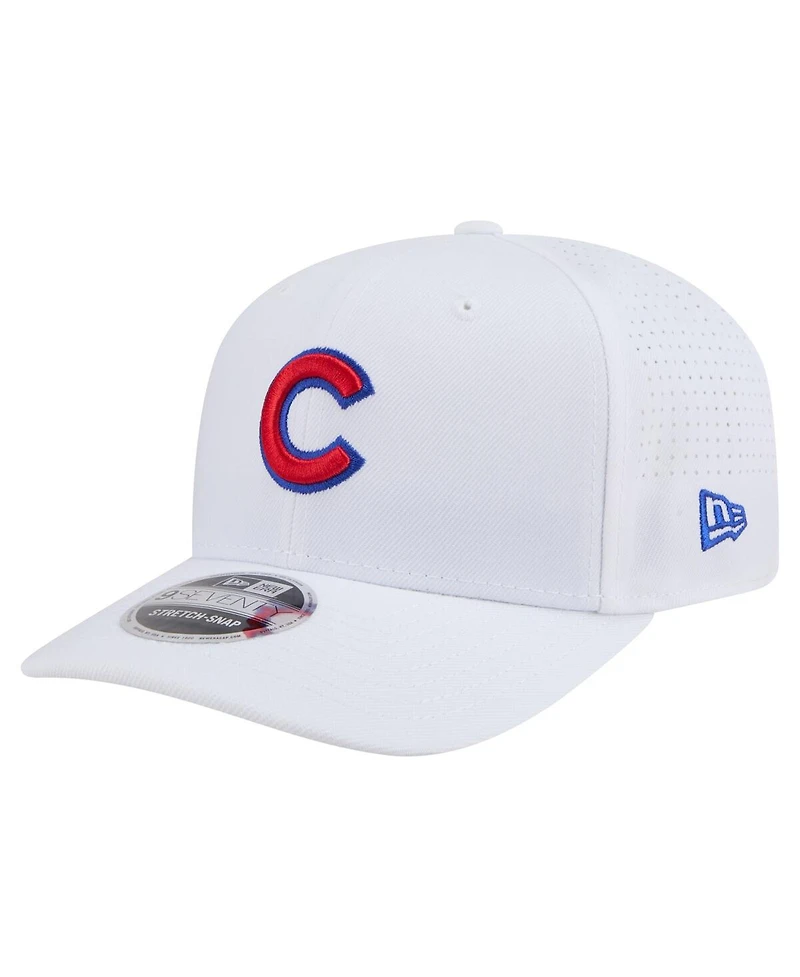 New Era Men's White Chicago Cubs Coolera 9SEVENTY Adjustable Hat