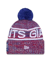 New Era Men's Red New York Giants 2025 Sideline Cold Weather Cuffed Pom with Knit Hat