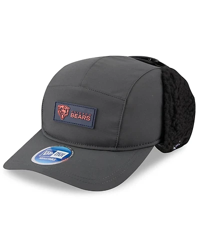 New Era Men's Charcoal Chicago Bears 2025 Sideline Cold Weather Runner Dog Ear Adjustable Hat