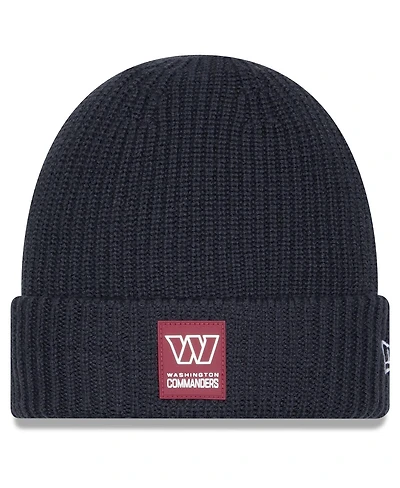 New Era Men's Charcoal Washington Commanders 2025 Sideline Cold Weather Cuffed Knit Hat