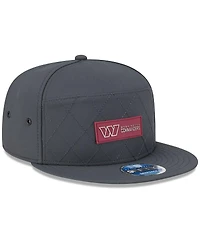 New Era Men's Charcoal Washington Commanders 2025 Sideline Cold Weather Split Panel 9FIFTY Snapback Hat