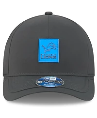 New Era Men's Charcoal Detroit Lions 2025 Sideline Cold Weather 9FORTY M-Crown Adjustable Hat