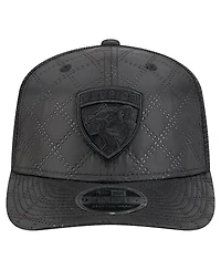 New Era Men's Black Florida Panthers Quilted Nylon 9SEVENTY Adjustable Trucker Hat