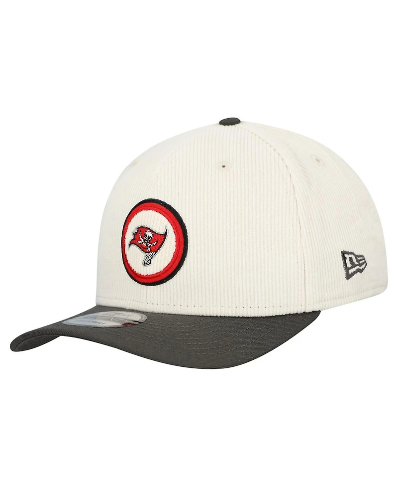 New Era Men's Stone Tampa Bay Buccaneers Loyal Corduroy 9SEVENTY Adjustable Hat