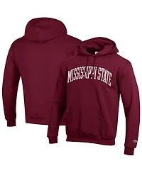 Champion Men's Maroon Mississippi State Bulldogs Basic Arch Fleece Pullover Hoodie