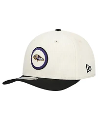 New Era Men's Stone Baltimore Ravens Loyal Corduroy 9SEVENTY Adjustable Hat