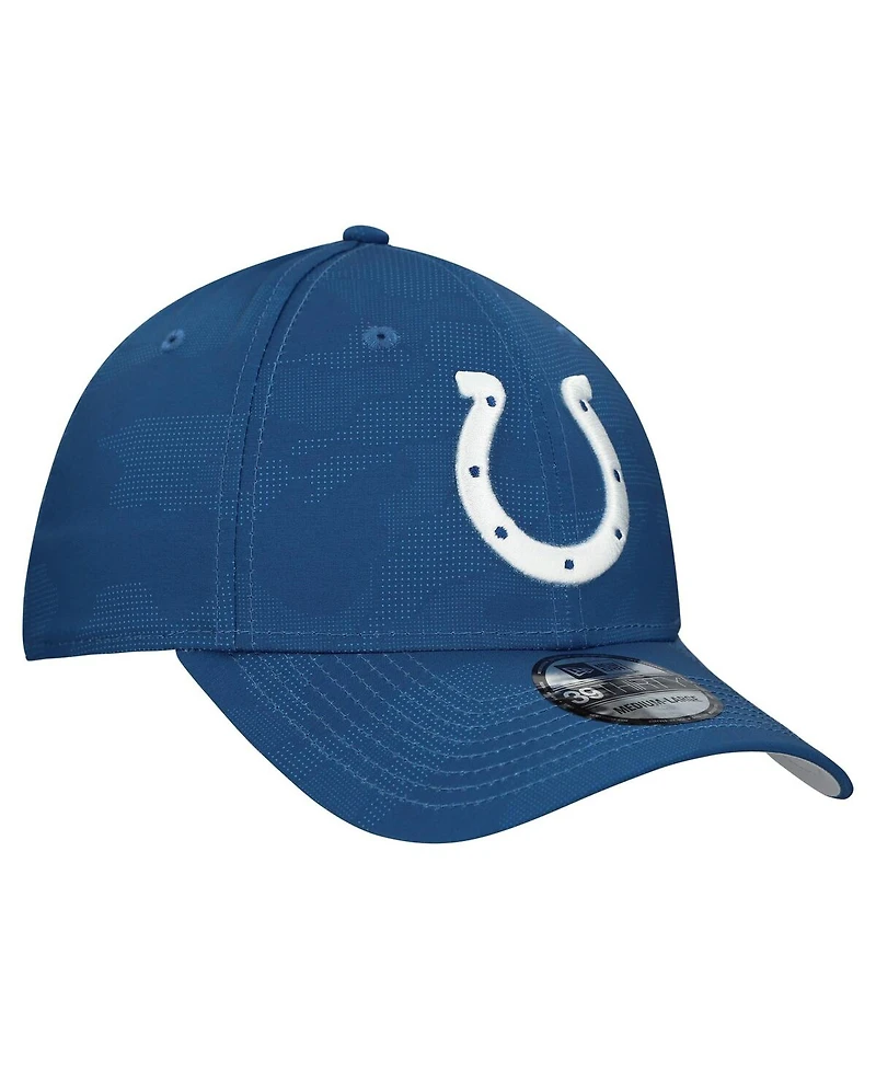 New Era Men's Royal Indianapolis Colts Tonal Camo 39THIRTY Stretch Fit Hat
