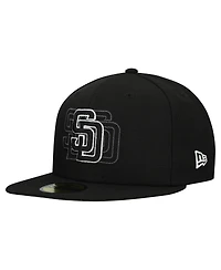 New Era Men's Black San Diego Padres Tri-Hit 59FIFTY Fitted Hat