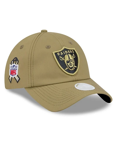 New Era Women's Green Las Vegas Raiders 2025 Salute to Service Pony Tail Adjustable Hat