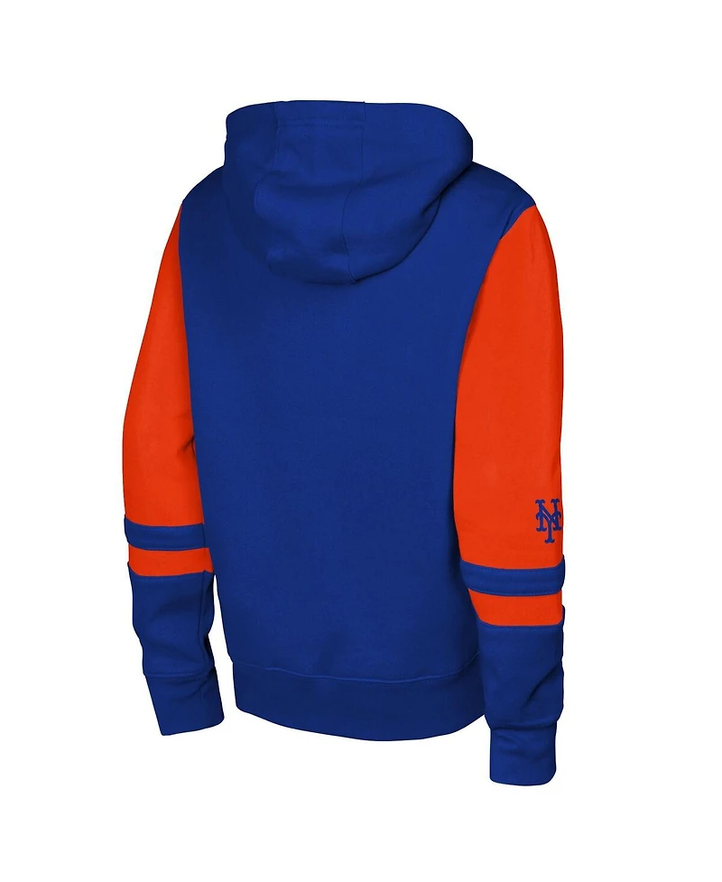 Outerstuff Men's Royal New York Mets Stadium Color Block Full-Zip Hoodie