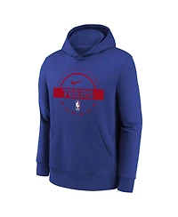 Nike Big Boys and Girls Royal Philadelphia 76ers 2025/26 Club Fleece Practice Hoodie