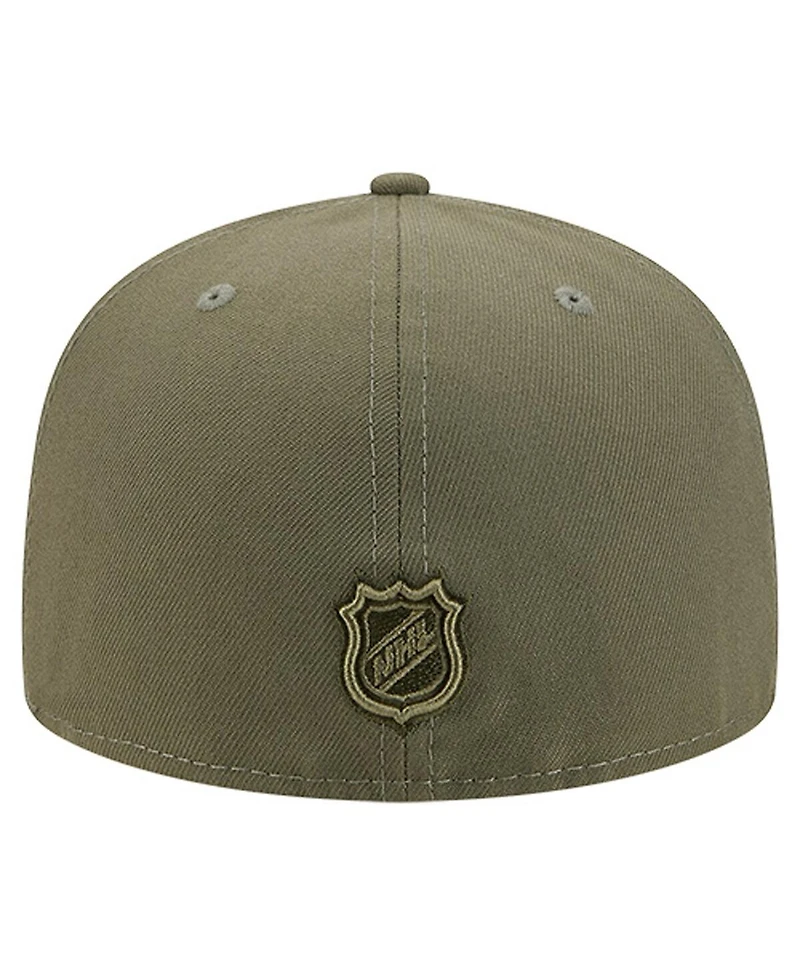 New Era Men's Olive Tampa Bay Lightning Military Appreciation Flag 59FIFTY Fitted Hat