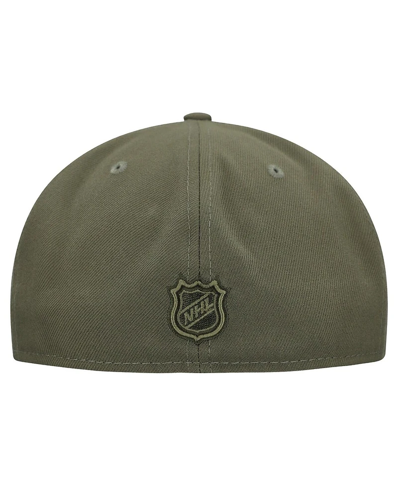 New Era Men's Olive Detroit Red Wings Military Appreciation Flag 59FIFTY Fitted Hat