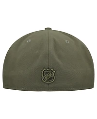 New Era Men's Olive Detroit Red Wings Military Appreciation Flag 59FIFTY Fitted Hat