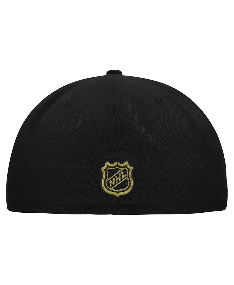 New Era Men's Black Chicago Blackhawks Military Appreciation Digital Camo Stars 59FIFTY Fitted Hat