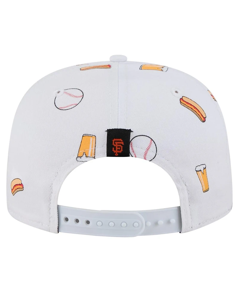 New Era Men's White San Francisco Giants Team Cheer Rope 19TWENTY Adjustable Hat