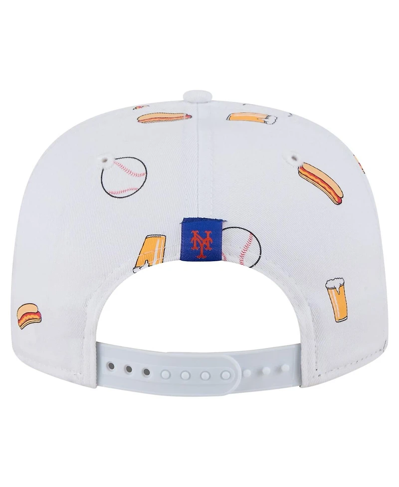 New Era Men's White New York Mets Team Cheer Rope 19TWENTY Adjustable Hat
