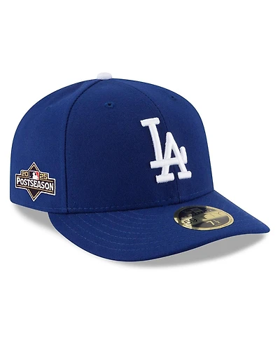 New Era Men's Royal Los Angeles Dodgers 2025 Mlb Postseason Side Patch Low Profile 59FIFTY Fitted Hat