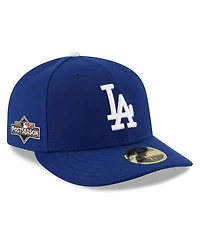 New Era Men's Royal Los Angeles Dodgers 2025 Mlb Postseason Side Patch Low Profile 59FIFTY Fitted Hat