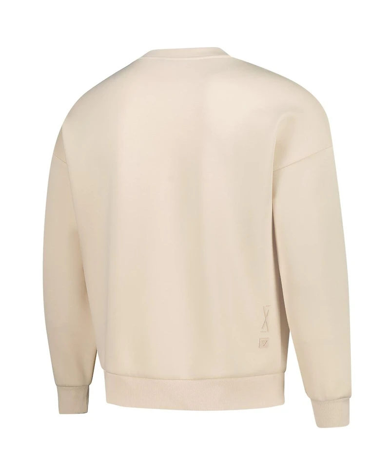 LevelWear Men's and Women's Khaki Usmnt Luxe Signature Tri-Blend Pullover Sweatshirt