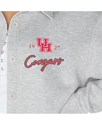 Gameday Couture Women's Ash Houston Cougars Foundation Full-Button Long Sleeve Overshirt