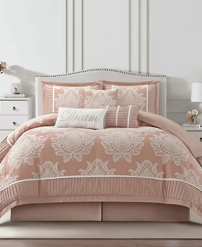 Stratford Park Therese Damask 7-Pc. Comforter Set, California King