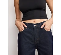 Good American Women's Relaxed Baggy Low-Rise Jeans, Regular and Plus
