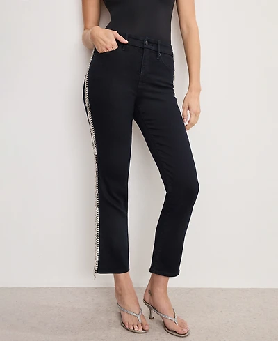 Good American Women's Mid-Rise Ankle Jeans, Regular and Plus