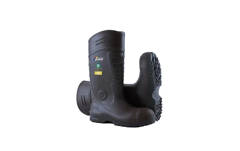 Pinnip Men's Csa Approved Safety Boots - Waterproof Pu Steel Toe Rubber Astm F2413-18 Acid & Oil Resistant