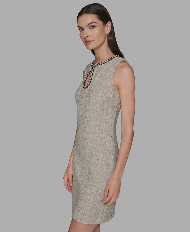 Karl Lagerfeld Paris Women's Crewneck Shift Dress