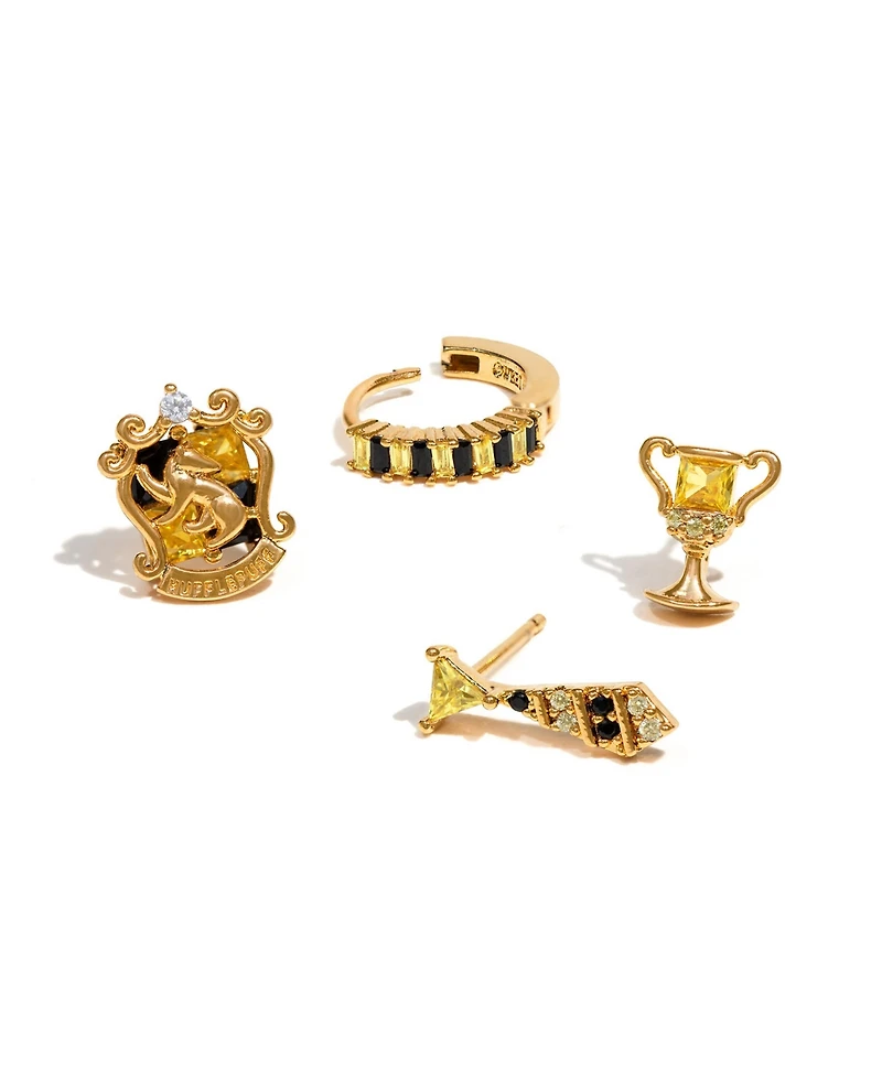 Girls Crew Harry Potter Hufflepuff House Crystal Earring Set