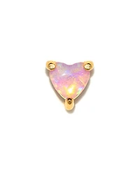 Girls Crew Faux Pink Opal Flat Back Gold Plated Earrings