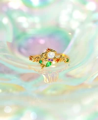 Girls Crew Disney Princess The Little Mermaid Ariel Crystal Gold Plated Rings