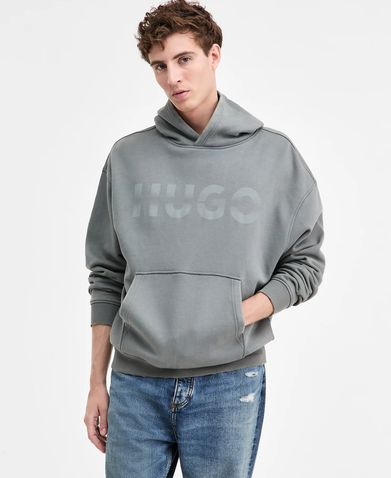Hugo Boss Men's Nenzyod Cotton Terry Logo Pullover Hoodie