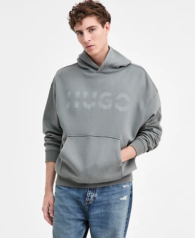Hugo Boss Men's Nenzyod Cotton Terry Logo Pullover Hoodie