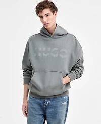 Hugo Boss Men's Nenzyod Cotton Terry Logo Pullover Hoodie