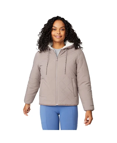 Free Country Women's Hooded Cirrus Quilted Reversible Jacket